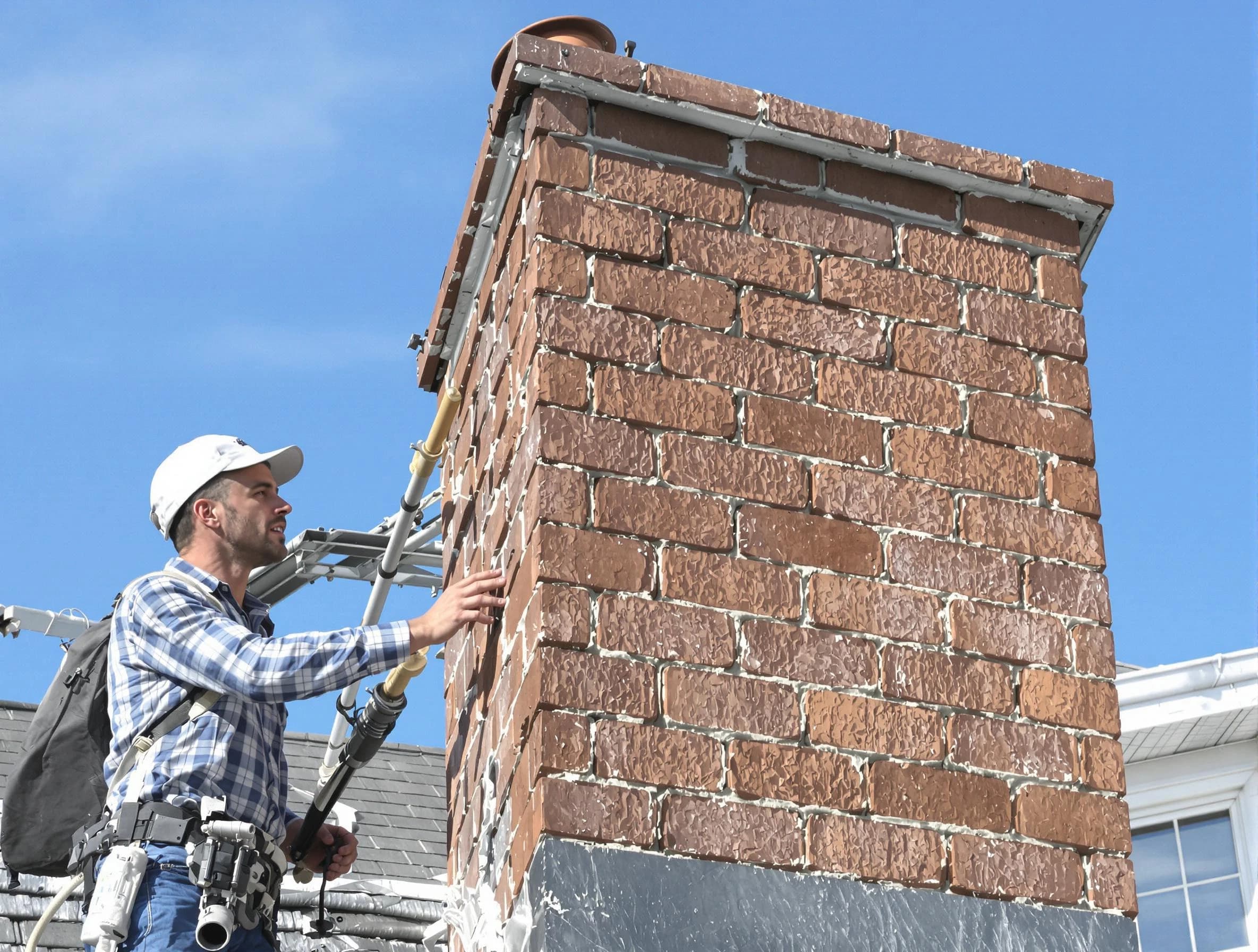 Brickwork for a chimney rebuild by Parsippany-Troy Hills Chimney Sweep in Parsippany-Troy Hills, NJ