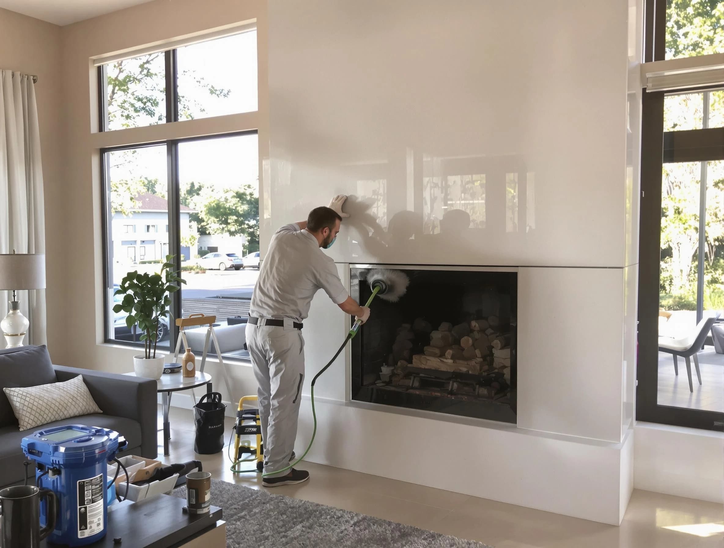 Parsippany-Troy Hills Chimney Sweep performing thorough soot removal in Parsippany-Troy Hills, NJ