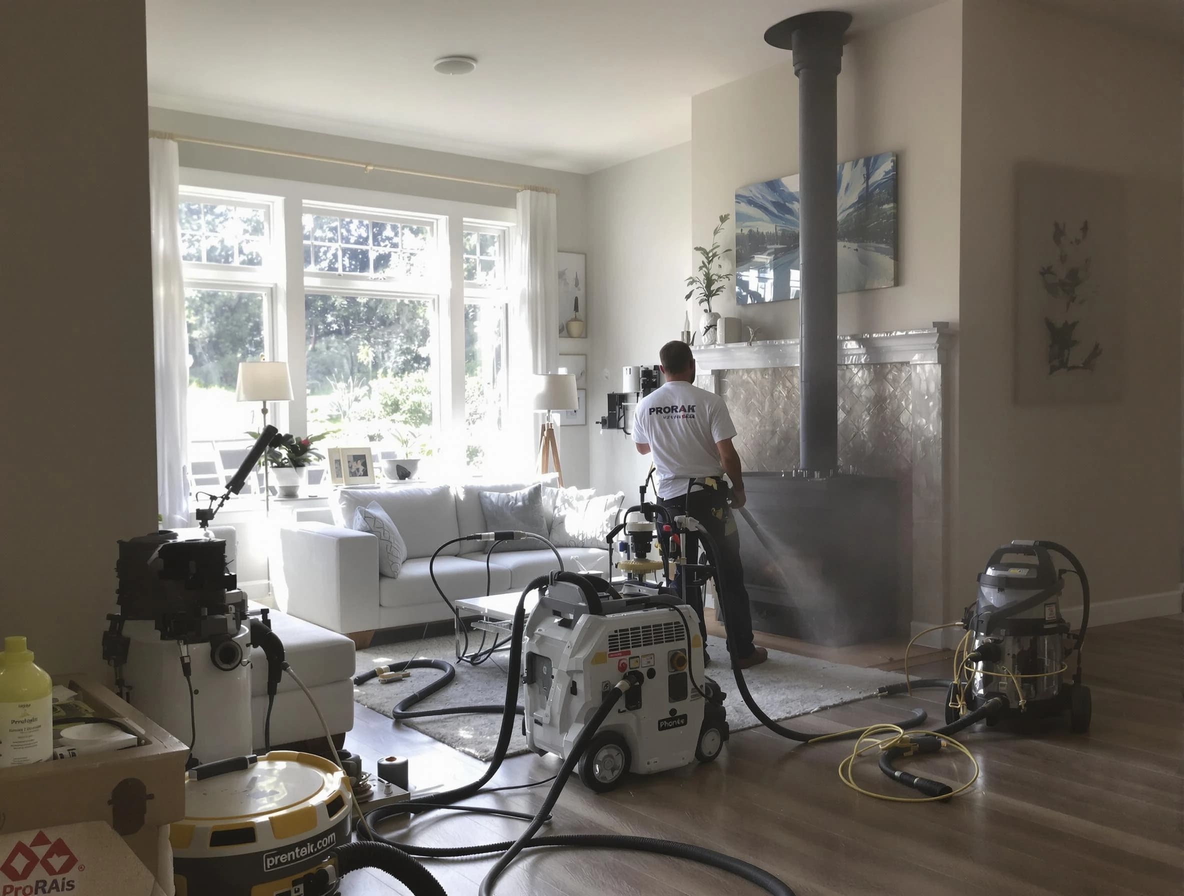 Soot removal service by Parsippany-Troy Hills Chimney Sweep for a fireplace in Parsippany-Troy Hills, NJ