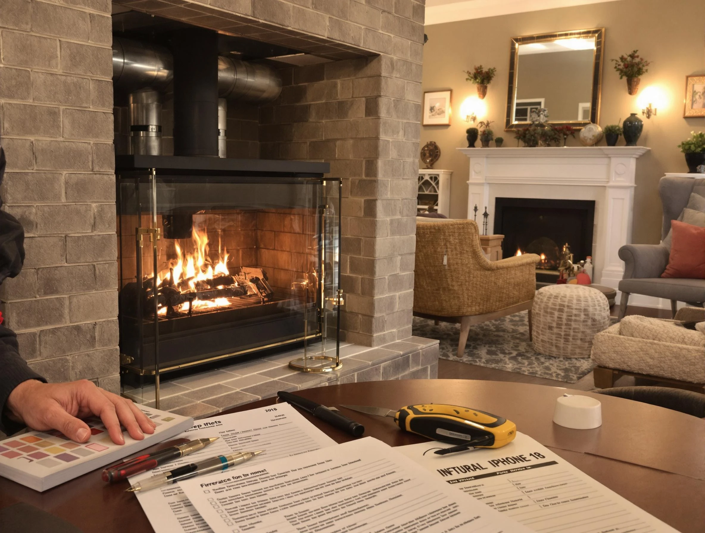 Parsippany-Troy Hills Chimney Sweep verifying fireplace safety measures in Parsippany-Troy Hills, NJ